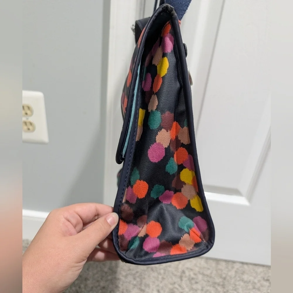 Fossil Colorful Polka Dot Coated Canvas Crossbody Messager Bag